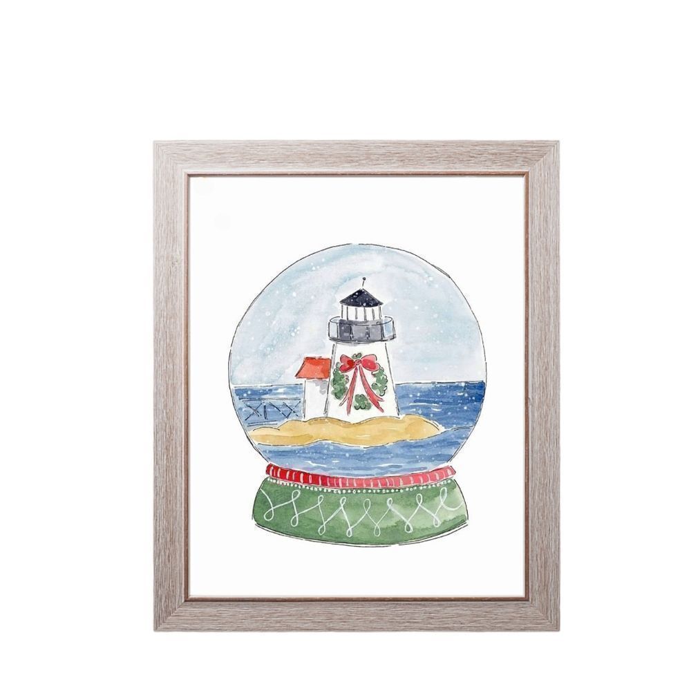 Nantucket  Christmas Snowglobe  Print